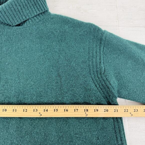 J.Crew Supersoft Yarn Turtleneck Sweater Women S Green Wool Alpaca Blend Cozy - Picture 11 of 15